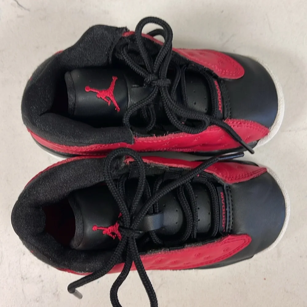 Jordan 13 Retro Low Very Berry (TD) Kids Black & Red Sneakers Size 7 DA8017-061